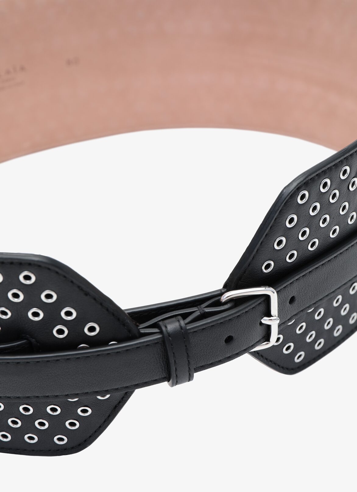 CORSET CUIR SOFT OEILLET BLACK ALAÏA BLACK  CORSET CUIR SOFT OEILLET BLACK